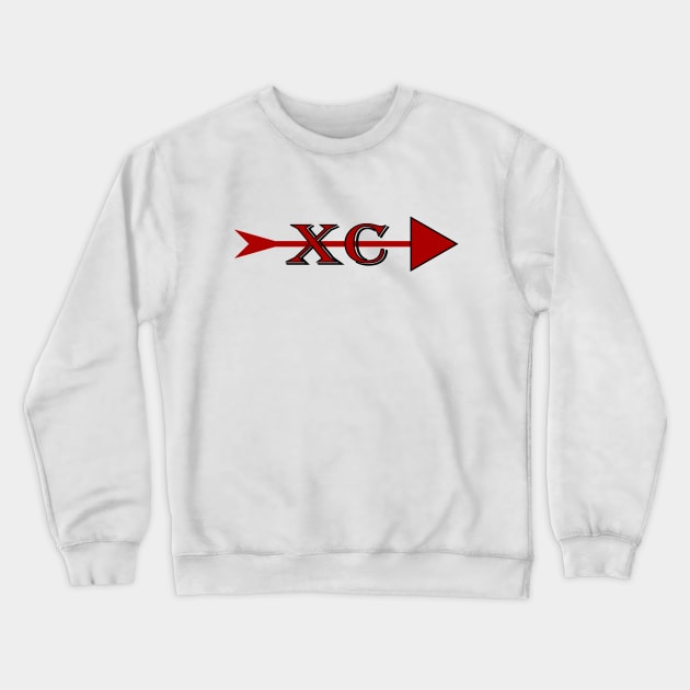 XC with arrow Crewneck Sweatshirt by Woodys Designs